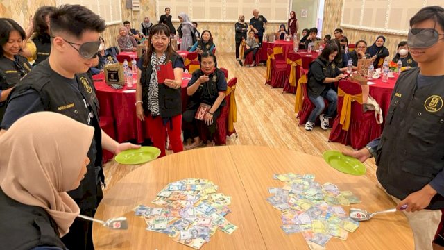 Keseriusan perayaan HUT ke-2 Tahun Figur Community yang berlanjut di Grand Town Convention and Swimming Pool, Mandai, Kabupaten Maros, Minggu (28/8/2022). (Foto: Istimewa)