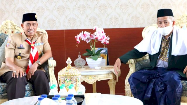 Bupati Wajo Amran Mahmud saat Menerima Kunjungan As'adiyah XV Sengkang, Kabupaten Wajo (Istimewa)