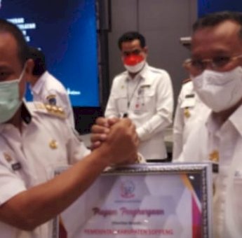 Dinilai Berkinerja Baik Menindaklanjuti Hasil Pengawasan APIP, Pemda Soppeng Raih Penghargaan