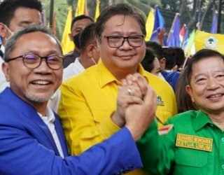 Golkar, PAN dan PPP Daftar Bareng ke KPU, Solid Sambut Pilpres 2024