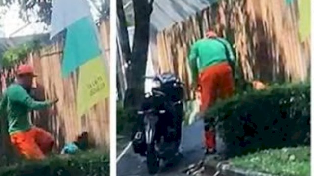 Tangkapan Layar Video yang viral seseorang menganiaya kekasihnya di Jalan Kemang Dalam, Mampang, Jakarta Selatan. (Istimewa)