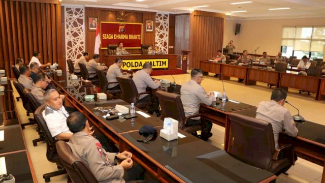 Dipimpin Irwasda Polda Kaltim Kombes Pol Jefrianus Jefrianus Endolemba Torunde, Polda Kaltim Gelar Rapat Bahas Soal IKN. (Istimewa)