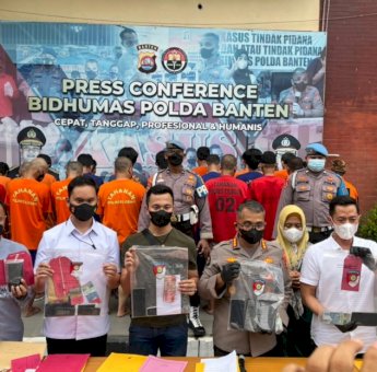 Polda Banten dan Polres Jajaran Bekuk 24 Orang Pelaku Perjudian