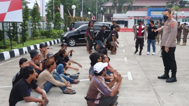 Pelaku Premanisme Yang Berhasil Dijaring Polresta Tangerang. (Istimewa)