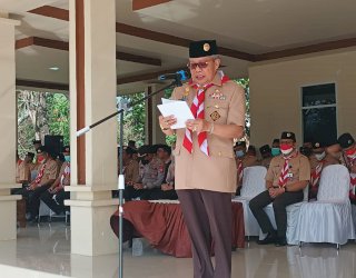 Jadi Pembina Apel Besar Pramuka ke-61, Taufan Pawe Pesankan Pegang Teguh Kode Kehormatan Pramuka