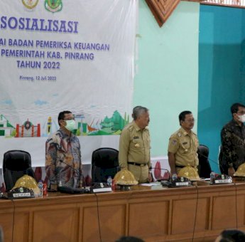 Buka Sosialisasi Nilai-nilai BPK RI, Bupati Pinrang Irwan Hamid Harapkan Ini