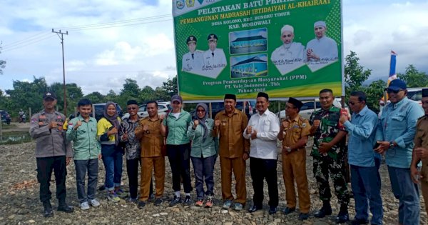 PT Vale Bantu Pembangunan RKB Sekolah Madrasah Ibtidaiyah Al-Khairaat di Morowali