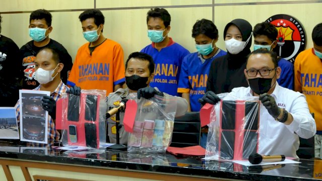 Kasubdit Penmas AKBP Sinwan Pimpin Press Confrence Penggelapan Gula 30 Ton, 7 Tersangka Dihadirkan (Istimewa)