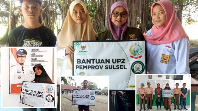 UPZ Pemprov Sulsel berikan bantuan kepada siswa-siswi dan masyarakat di sejumlah wilayah di Sulawesi Selatan. (Istimewa)