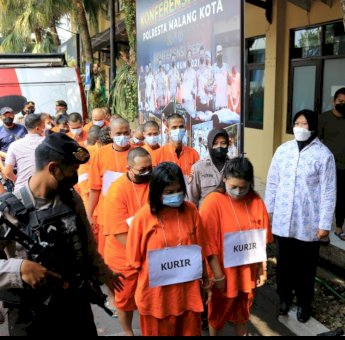 Operasi Tumpas Narkoba Semeru Polresta Malang Kota Ungkap Belasan Kasus, 19 Tersangka Diamankan