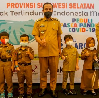 5 Gubernur Cilik dari PAUD Dampingi Andi Sudirman Berkegiatan