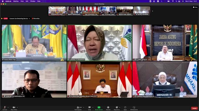 Rapat Koordinasi Kebijakan Pengendalian Inflasi (TPID) yang dipimpin oleh Menteri Dalam Negeri Muhammad Tito Karnavian, Senin (05/09/2022). (Istimewa)