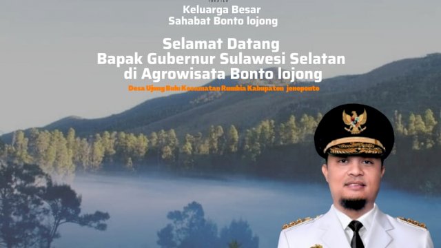 Gubernur Sulsel, Andi Sudirman Sulaiman akan berkunjung ke Agro Wisata Bontolojong Jeneponto. (Ist)