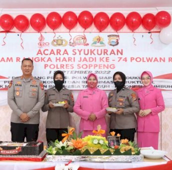 HUT Polwan ke 74, Kapolres Soppeng Sampaikan Ini