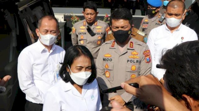 Menteri PPPA, Gusti Ayu Bintang Darmawati, Komisi 8 DPR RI, KPAI, Perwakilan Pesantren Darusalam Gontor dan Kapolda Jatim, Nico Afinta, usai berdialog mengenai penanganan perkara kematian santri (Foto:Istimewa)