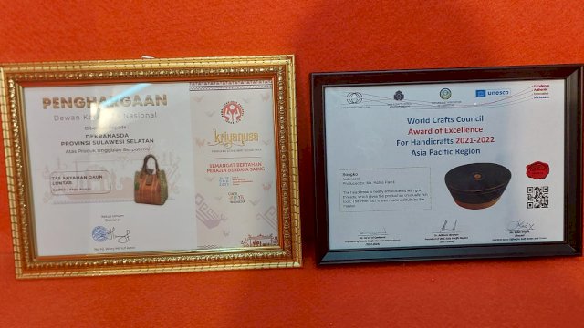Sulsel Boyong Dua Penghargaan dari Pameran Kriya Nusa