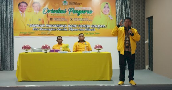 Orientasi Pengurus, Kaharuddin Kadir Paparkan Materi Ke-Golkar-an Bekali Kader Semangat Militansi dan Loyalitas