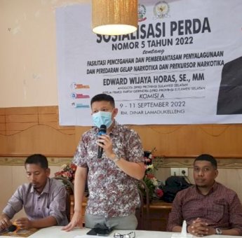 Gelar Sosper, Edward Horas Ajak Warga Ikut Ambil Peranan Dalam Pemberantasan Narkotika