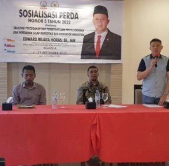 Sosialisasikan Perda Nomor 5 Tahun 2022, Edward Horas Ingatkan Pemuda Jauhi Narkotika