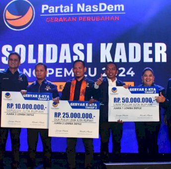 Kompak, Intip Keseruan Lomba Defile Antar DPD NasDem se Sulsel di Acara Konsolidasi Kader