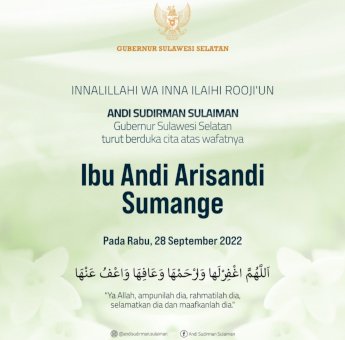 Kakak di Makamkan di Toraja, Gubernur Andi Sudirman Berduka