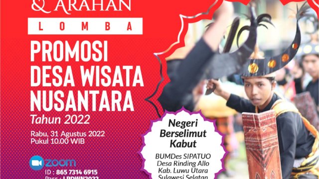 Tahap II Lomba Desa Wisata Nusantara, Desa Rinding Allo Kabupaten Luwu Utara Tertinggi Kedua