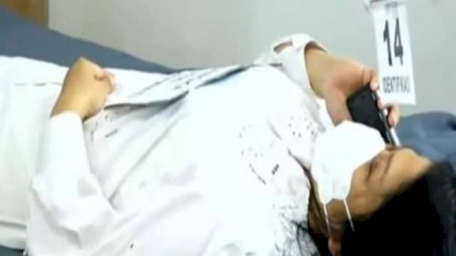 Ket : Isteri FS, PC saat rekonstruksi (Internet)