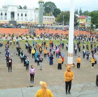 Hari Olahraga Nasional di Soppeng Diperingati dengan Senam Sehat