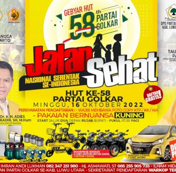 Hari Kedua Pendaftaran, Sudah 22 Ribu Warga Daftar Jalan Sehat Golkar Lutra