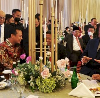 Hadiri Pernikan Anak Salim Segaf, Andi Sudirman Berbincang Bersama Mantan Presiden dan Wapres