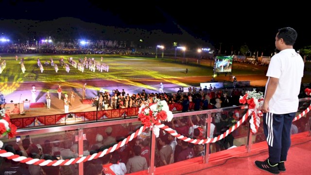 Gubernur Sulsel Andi Sudirman Sulaiman, saat membuka Porprov Sulsel XVII di Kabupaten Sinjai, Sabtu (22/10/2022). (Istimewa)