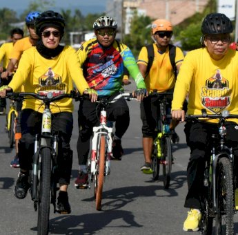 Ribuan Peserta Antusias Ikuti Sepeda Santai DPD II Golkar Luwu Utara