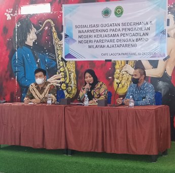 BMPD Ajatappareng Kerja Sama PN Parepare Sosialisasi Gugatan Sederhana dan Waarmerking