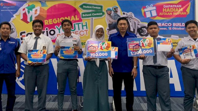 Para siswa pemenang Fazzio Youth Project (FYP) tingkat regional yang bakal mewakili Sulselbar di tingkat nasional di Jakarta pada 28 Oktober mendatang. (Foto: Istimewa)