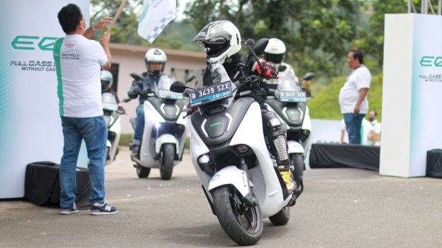 Yamaha mulai meluncurkan program market test kendaraan listrik atau Electric Vehicle (EV), yaitu E01 guna mendorong tercapainya Carbon Neutral dalam rantai bisnis perusahaan. (Foto: Istimewa)