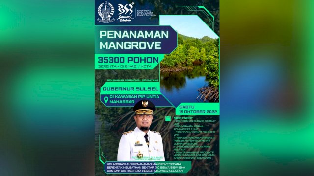 Besok, Gubernur Andi Sudirman Pimpin Penanaman 35.300 Pohon Mangrove