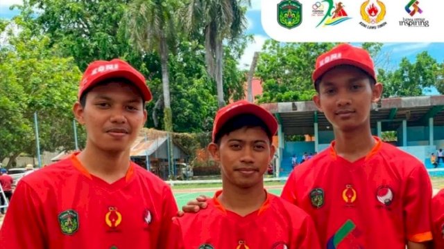Atlet Luwu Timur, Ahmad Juzril, Riyand Rifaldi dan Anugrah Wahyudiono, cabang olahraga (cabor) Petanque nomor triple man berhasil meraih medali perak.