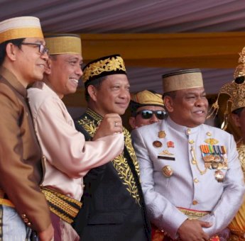 Hadiri HUT Ke-10 Kalimantan Utara, Wabup Suaib Dapat Sambutan Hangat Gubernur Zainal Arifin Paliwang