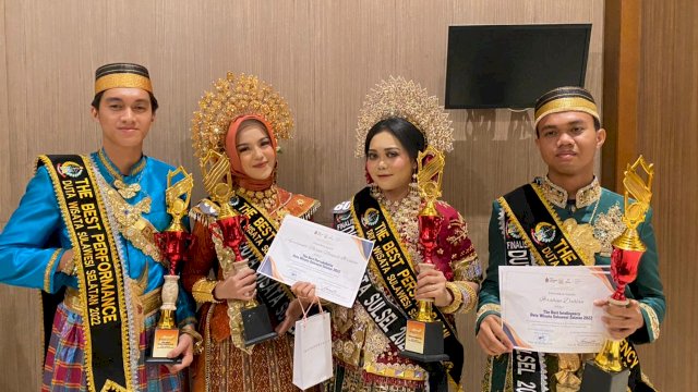 Ket : utusan asal kota Parepare tampil menjadi finalis duta wisata pada puncak acara Grand Final pemilihan Duta Wisata Provinsi Sulawesi Selatan tahun 2022.