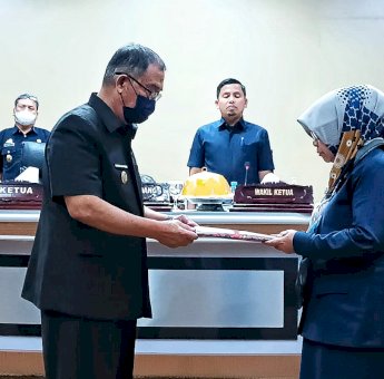 Rapat Paripurna Tanggapan Wali Kota atas Pandangan Umum Fraksi DPRD Parepare Terhadap Ranperda Pertanggungjawaban Pelaksanaan APBD 2021