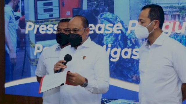 Press Confrence Dir Tipiter Bareskrim Polri Brigjen Pol Pipit Rismanto, terkait Kasus Gagal Ginjal Akut. (Istimewa)