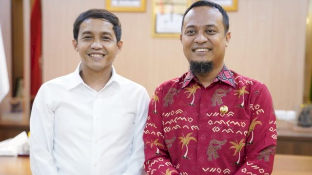 Gubernur Sulawesi Selatan Andi Sudirman Sulaiman, bersama Wakil Menteri Agraria dan Tata Ruang/Wakil Kepala Badan Pertanahan Nasional Raja Juli Antoni. (Istimewa)