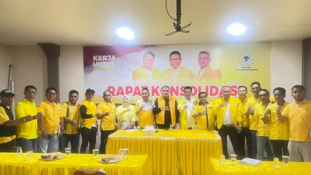 Rapat Koordinasi DPD Golkar Makassar, Jumat (04/11/2022) malam. (Istimewa)