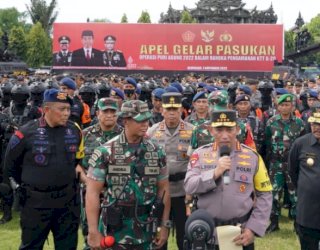 Panglima TNI dan Kapolri Cek Gelar Pasukan dan Peralatan, Harapannya KTT G20 Berjalan Sukses