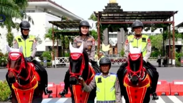 Patroli Berkuda Polri siap amankan KTT G20. (Istimewa)