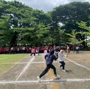 ASN Pemkab Gowa Antusias Ikut Permainan A’Longga dan Galah Asin, Rangkaian HJG ke-702