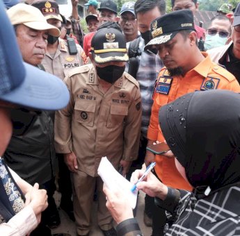 Wabup Gowa Dampingi Mensos Bawa Bantuan dan Logistik untuk Korban Longsor di Parangloe