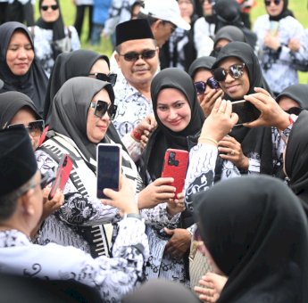 Pimpin Upacara Peringatan HUT PGRI dan Hari Guru Nasional, Indah Apresiasi Guru di Luwu Utara