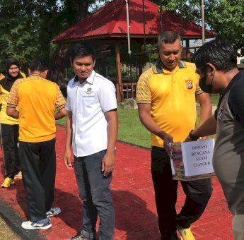 Ringankan Beban Korban Bencana Gempa di Cianjur, Polres Wakatobi Galang Dana&nbsp;