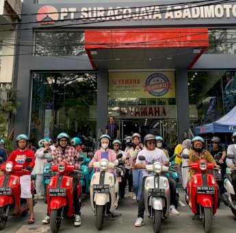 Peringati Hari Sumpah Pemuda, PT SJAM Touring Bareng Puluhan Anak Muda dengan Fazzio